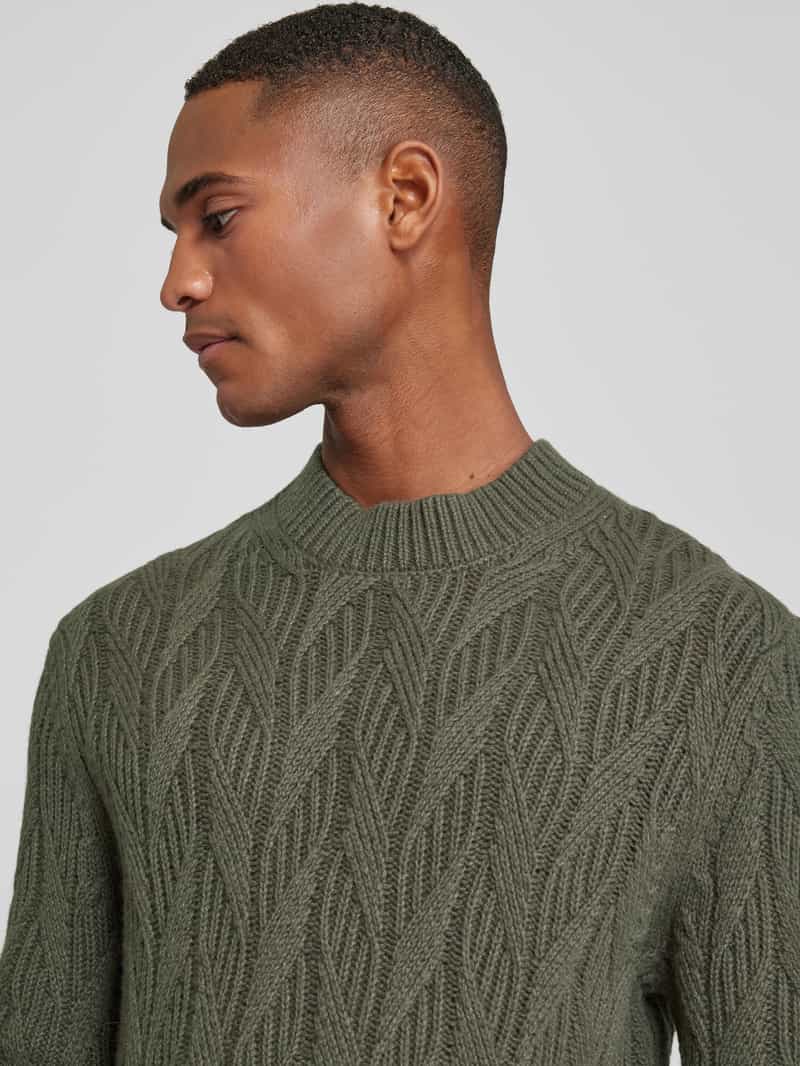 Selected Homme Oversized gebreide pullover met ribboorden model 'CARIS'