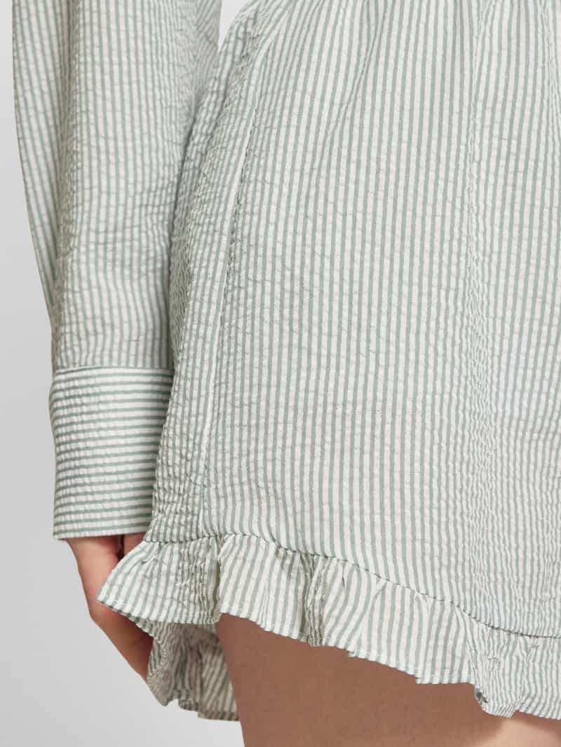A-view Relaxed fit korte broek met structuurmotief model 'Sonja'