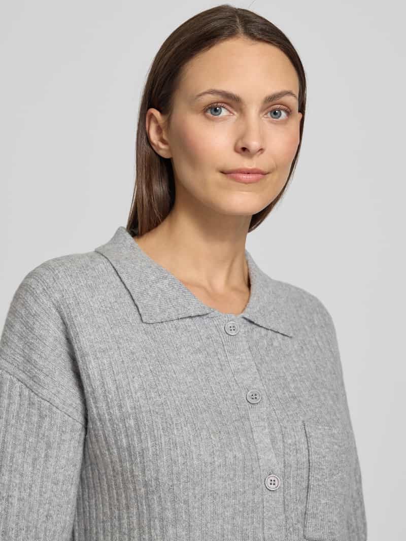Opus Cardigan met platte kraag model 'Dinkine'