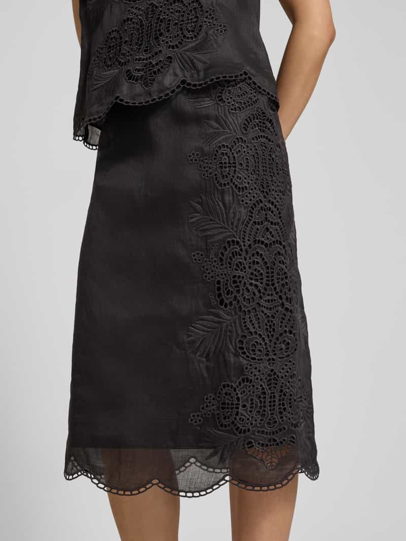Max Mara Studio Midirok met kant model 'FIFY'