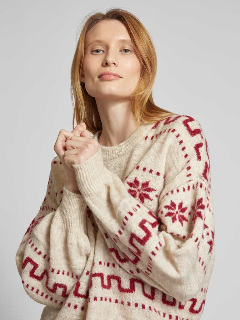 MSCH Copenhagen Gebreide pullover met ribboorden