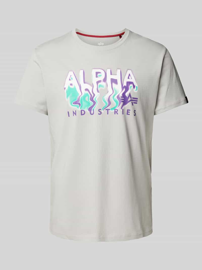 Alpha industries T-shirt met labelprint, model 'Nebula'