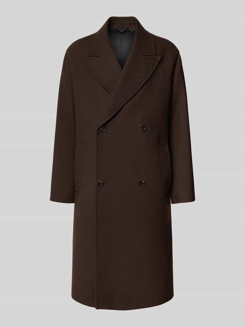 Selected Homme Relaxed fit lange jas van wolmix model 'SIMON'