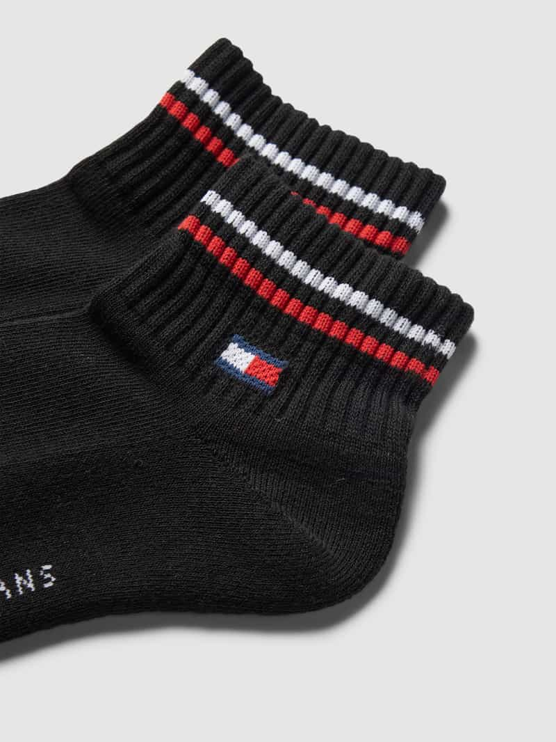 Tommy Jeans Sneakersokken met labelprint in een set van 2 paar model 'Iconic'