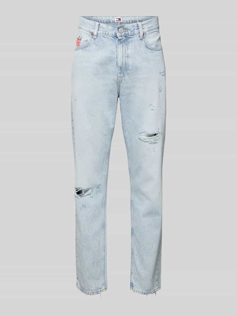 Tommy Jeans Relaxed tapered fit jeans in destroyed-look, model 'ISAAC'