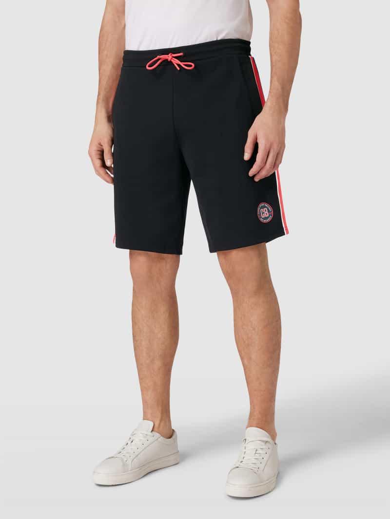 Regular fit sweatshorts met labelbadge Christian Berg Men