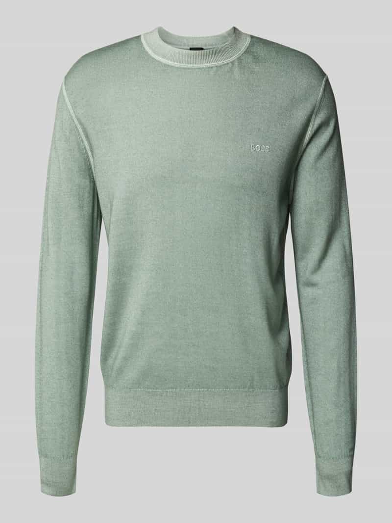 Boss Orange Regular fit gebreide pullover van pure scheerwol model 'ASTEFO'