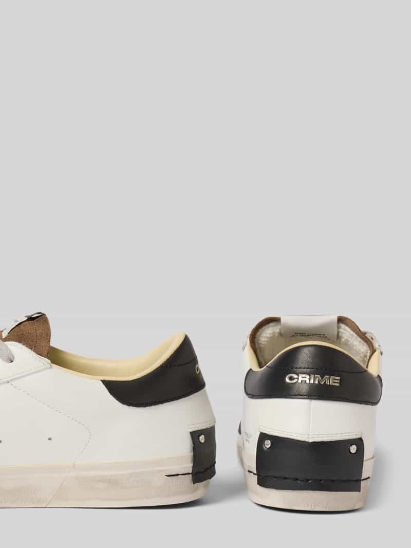Crime London Sneakers van leer met vetersluiting model 'DISTRESSED 2.0'