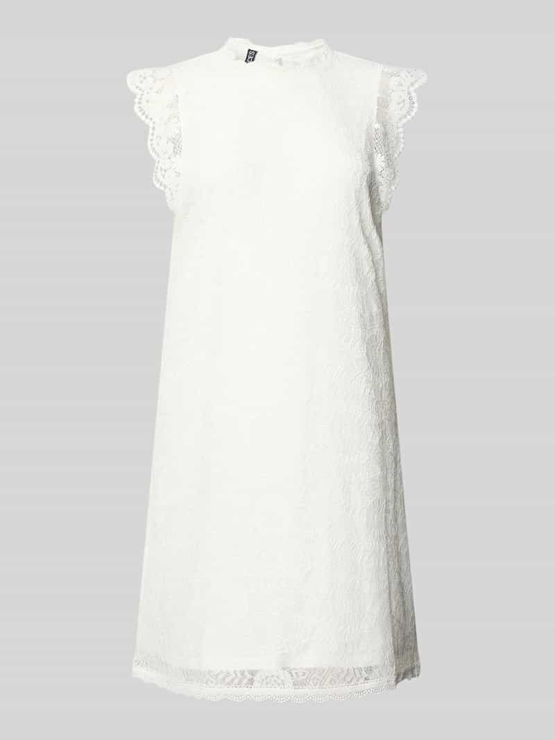 Pieces Regular fit kanten jurk met geschulpte zoom model 'OLLINE'