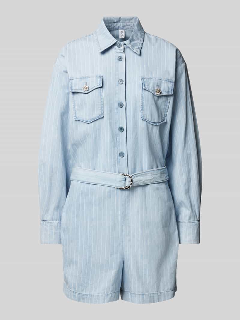 Liu Jo White Jumpsuit in denimlook model 'TUTA CORTA'