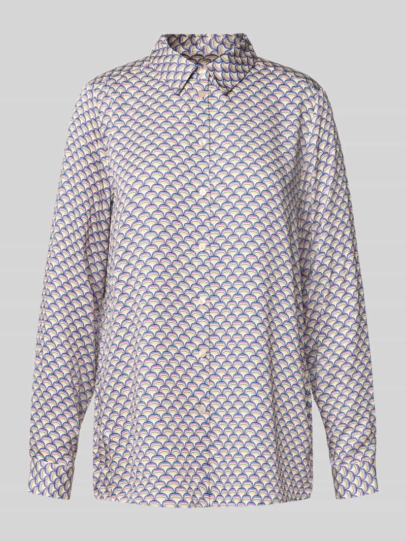 Regular fit overhemdblouse met platte kraag