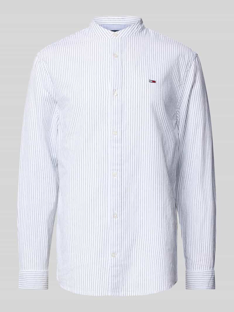 Tommy Jeans Regular fit vrijetijdsoverhemd van een mix van katoen en linnen