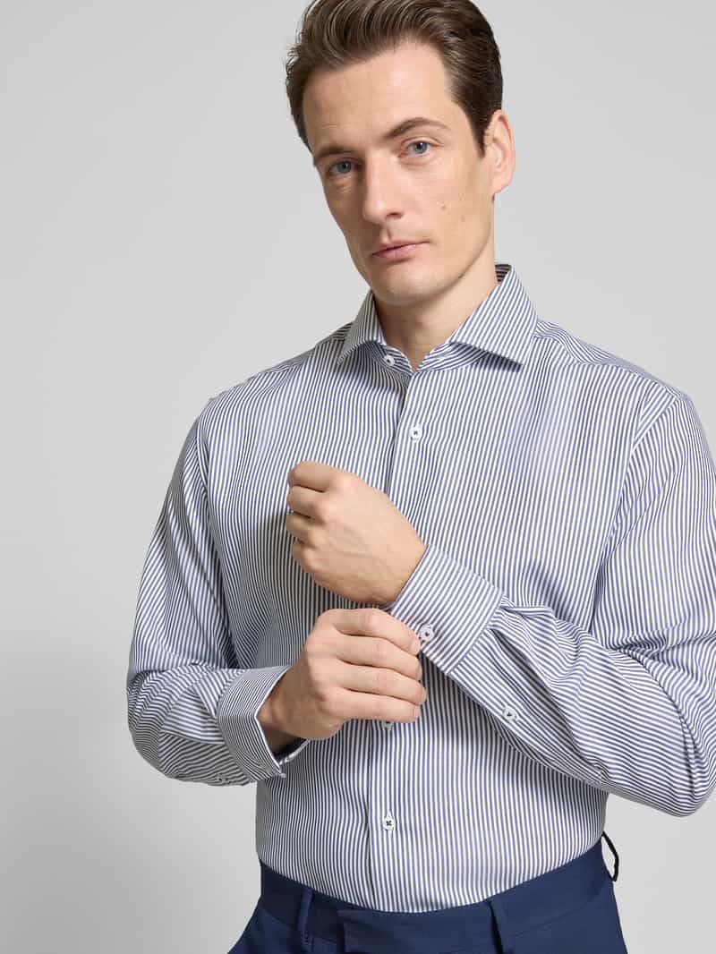 Eterna Regular fit zakelijk overhemd met haaikraag