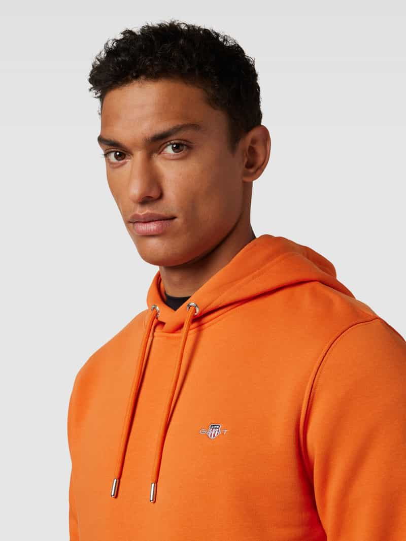 Gant Hoodie met labelstitching model 'REG SHIELD'