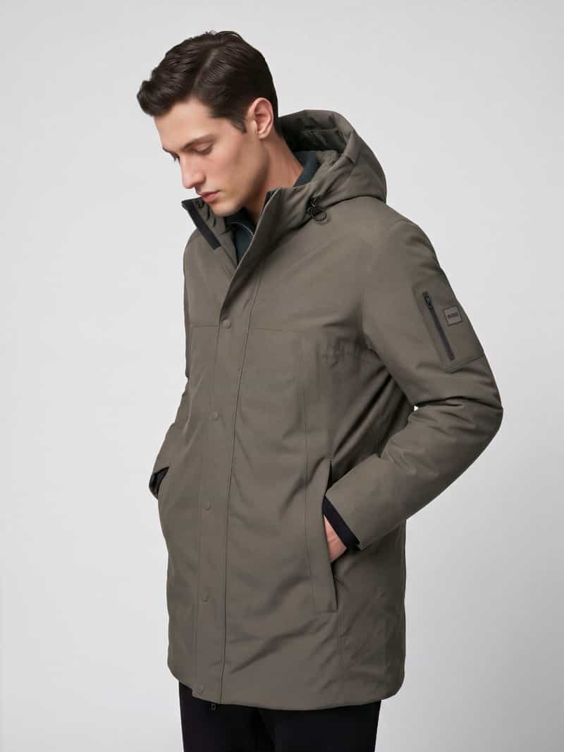 BOSS Green Regular fit parka met capuchon model 'Hexatech'