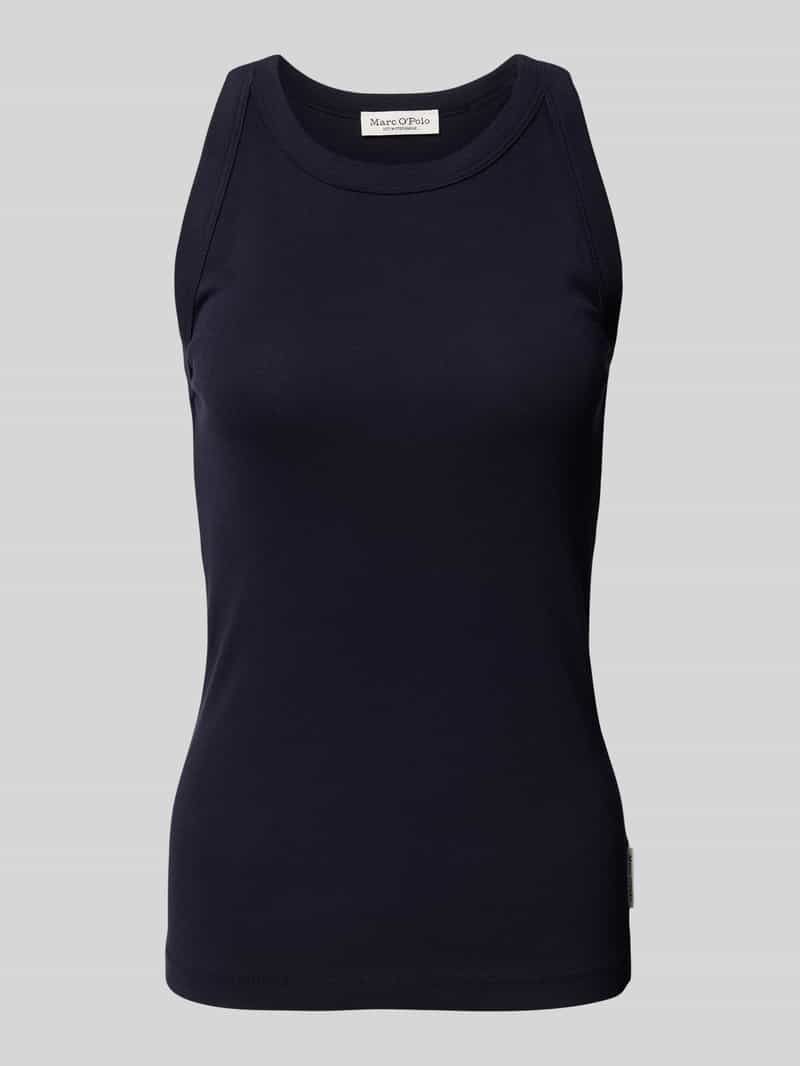 Marc O'Polo Shaped fit tanktop van geribde jersey met ronde hals