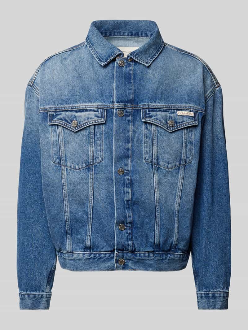 Calvin Klein Jeans Jeansjack met paspelzakken op de borst