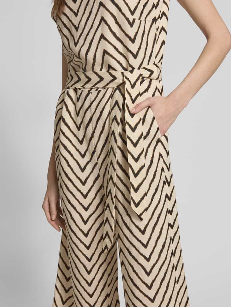 Tom Tailor Regular fit jumpsuit met strikceintuur