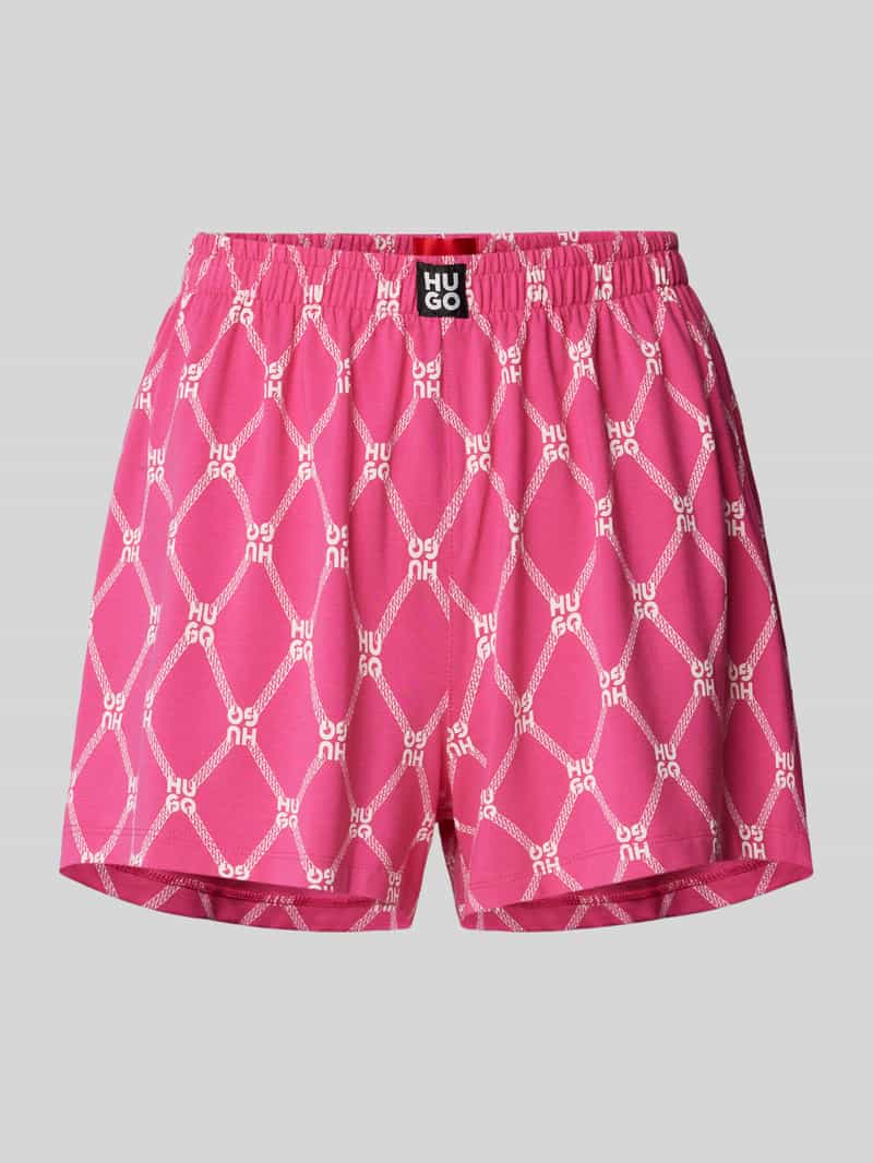 HUGO Regular fit korte pyjamabroek met elastische band model 'NIKA'