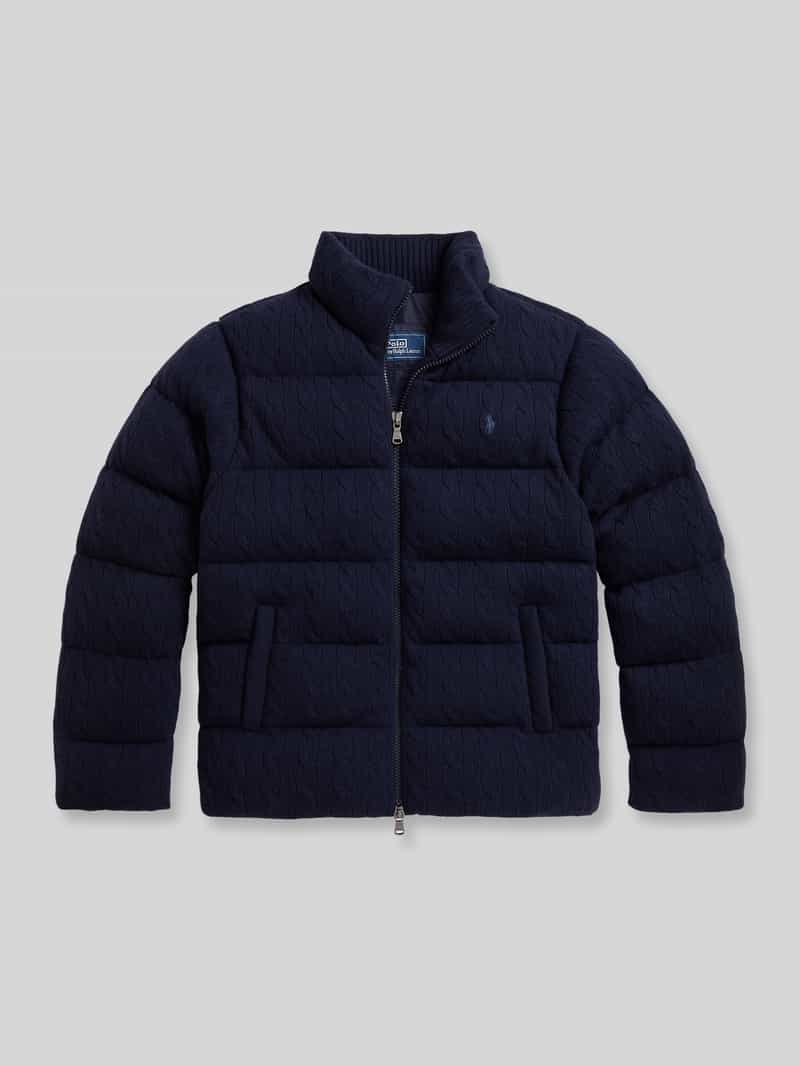 Polo Ralph Lauren Gebreid jack van wol met tweewegritssluiting
