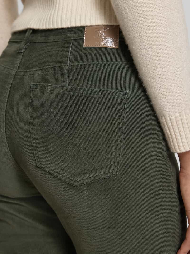 BRAX Slim fit corduroy broek van katoenmix model 'Mary'