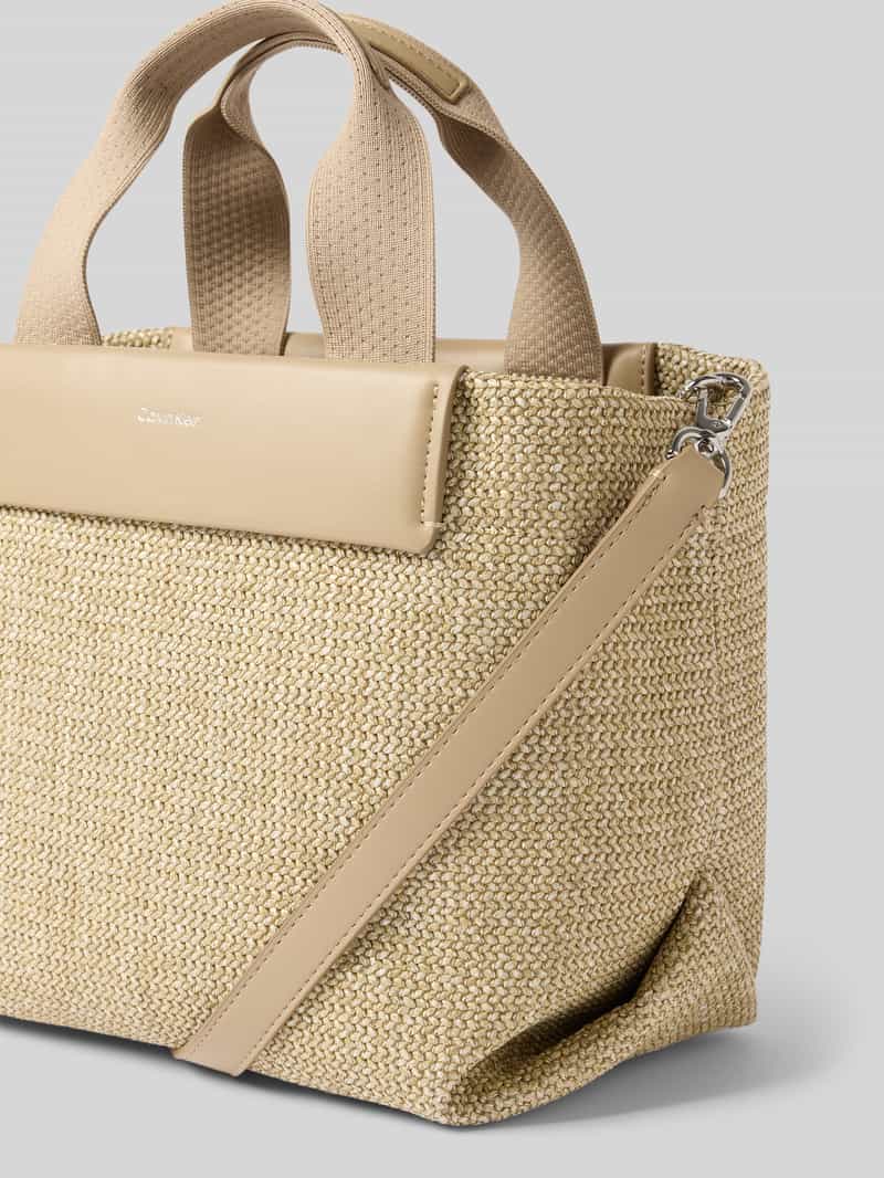 CK Calvin Klein Handtas met structuurmotief model 'RAFFIA'