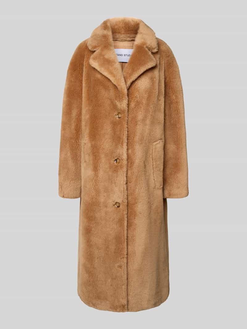 STAND STUDIO Lange jas van imitatiebont model 'Gabriella'