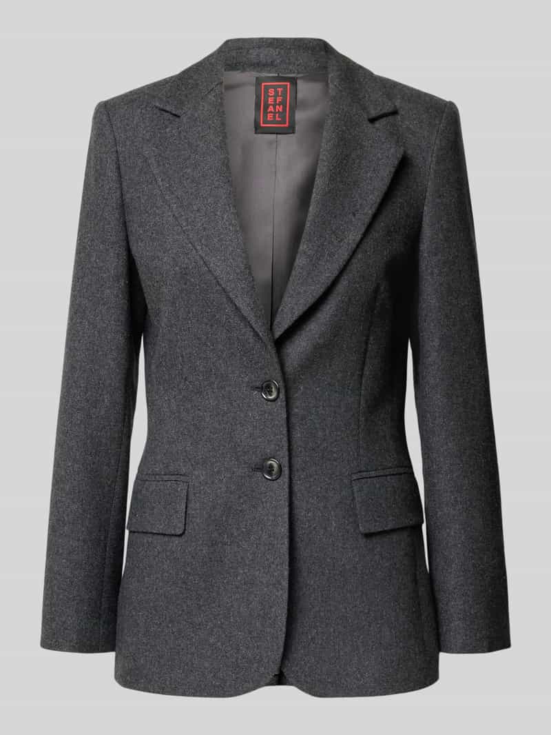 Stefanel Regular fit blazer met klepzakken