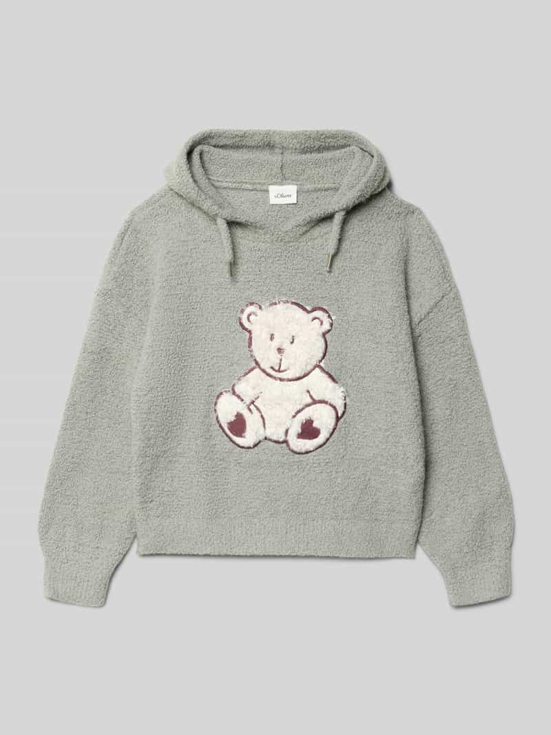 s.Oliver RED LABEL Regular fit hoodie met beermotief