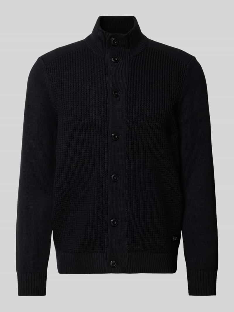 JOOP! JEANS Gebreid jack met labelpatch model 'Marior'