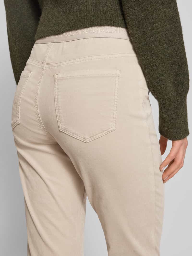Marc Cain Stoffen broek met elastische band met logo
