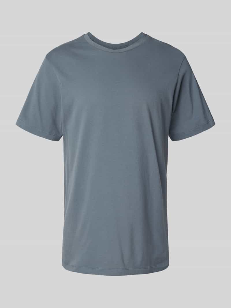 Superdry T-shirt met geribde ronde hals