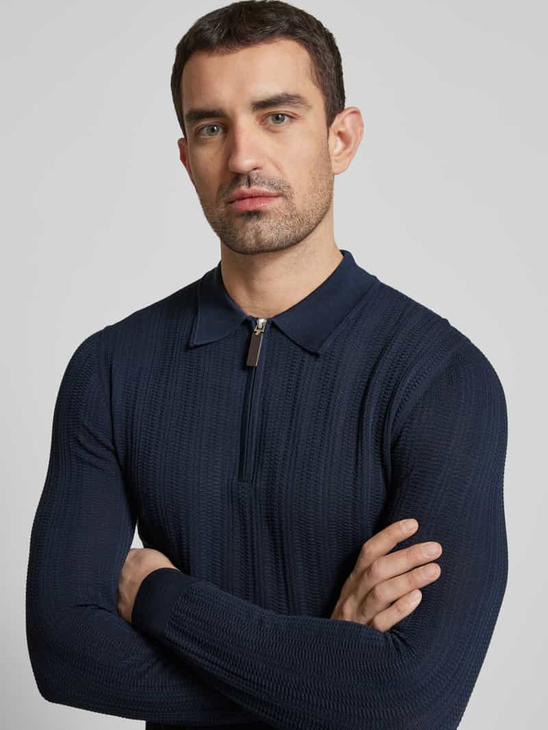 Matinique Slim fit poloshirt met ritssluiting model 'Clint'