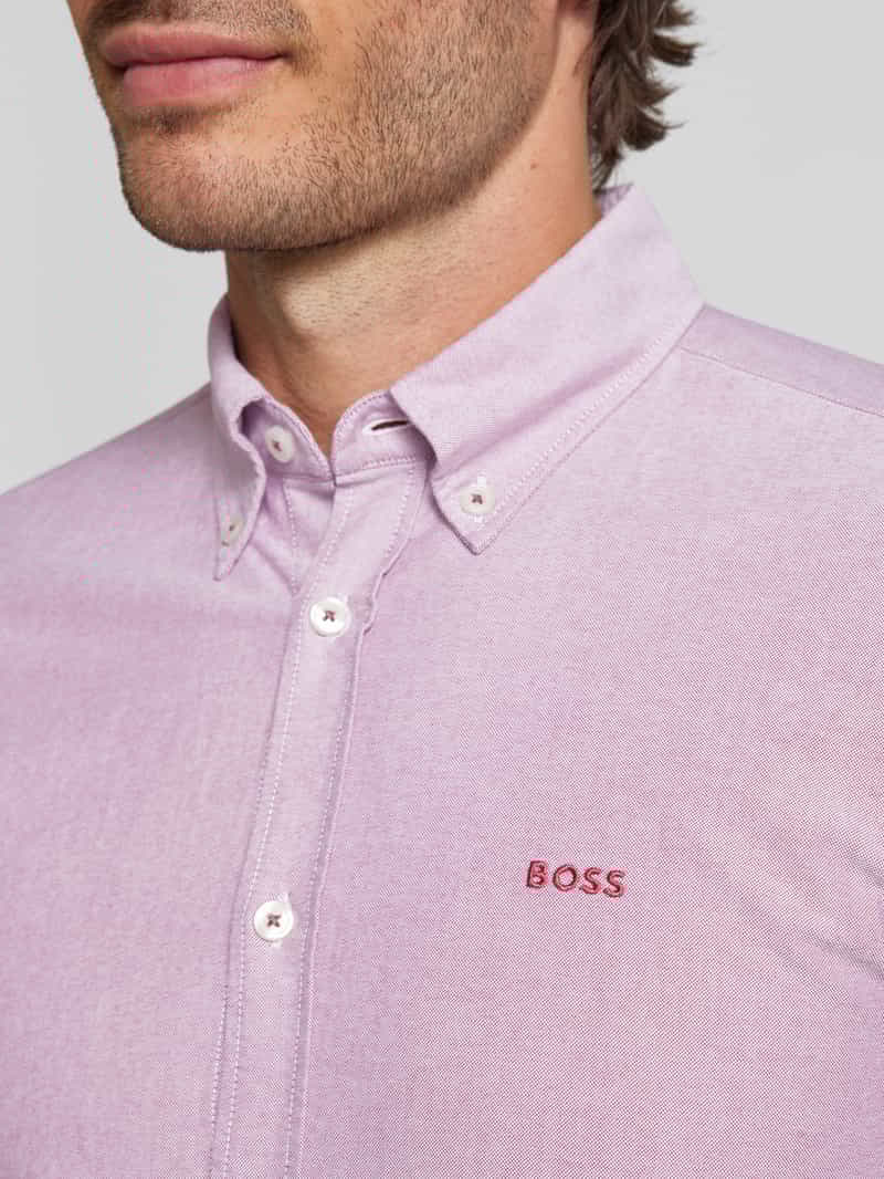 Boss Slim fit vrijetijdsoverhemd met labelstitching