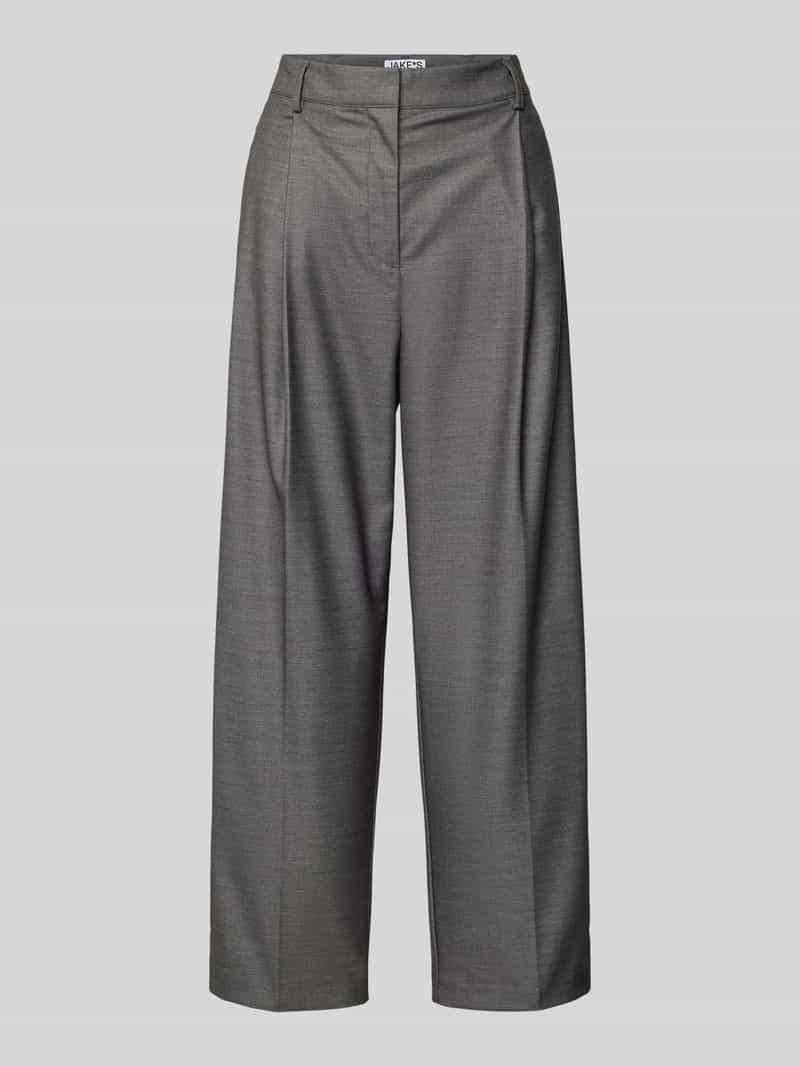 JAKE*S STUDIO WOMAN Regular fit bandplooibroek met riemlussen