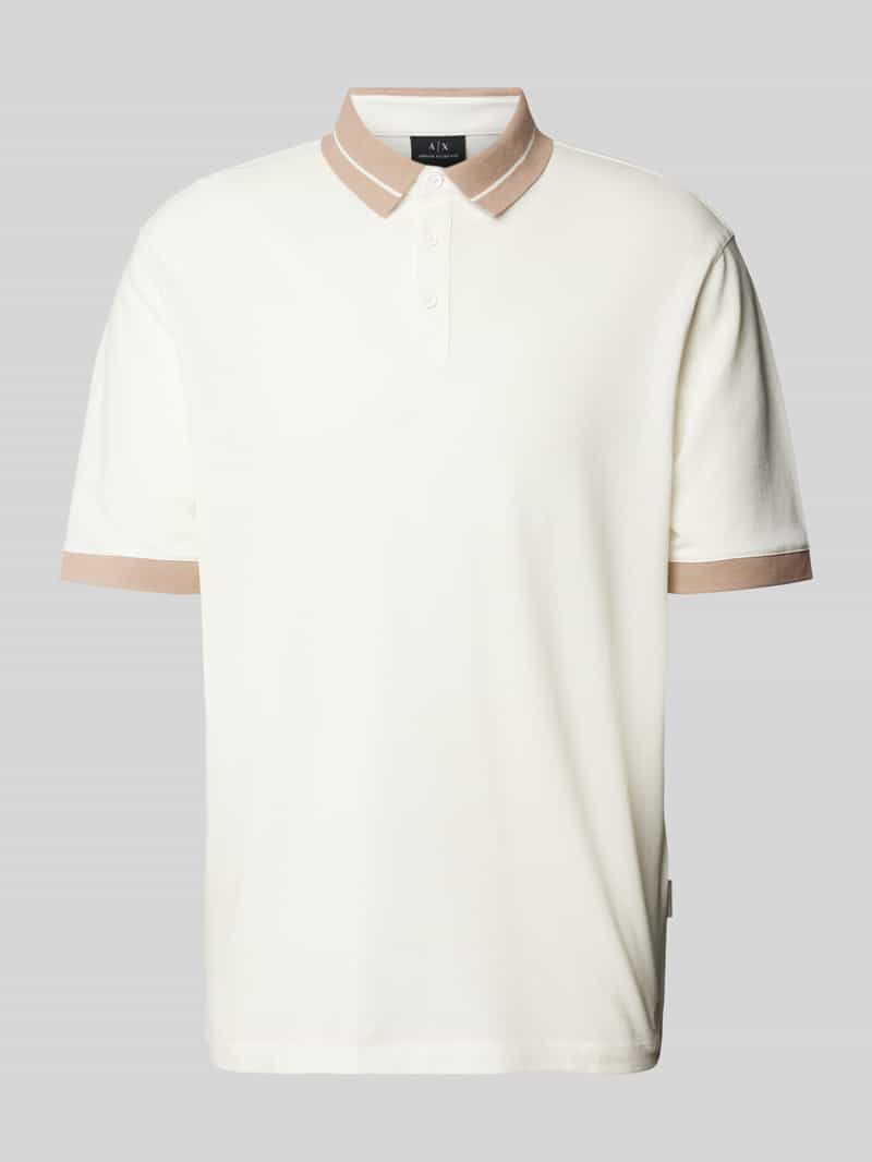 Armani Exchange Regular fit poloshirt met contraststrepen