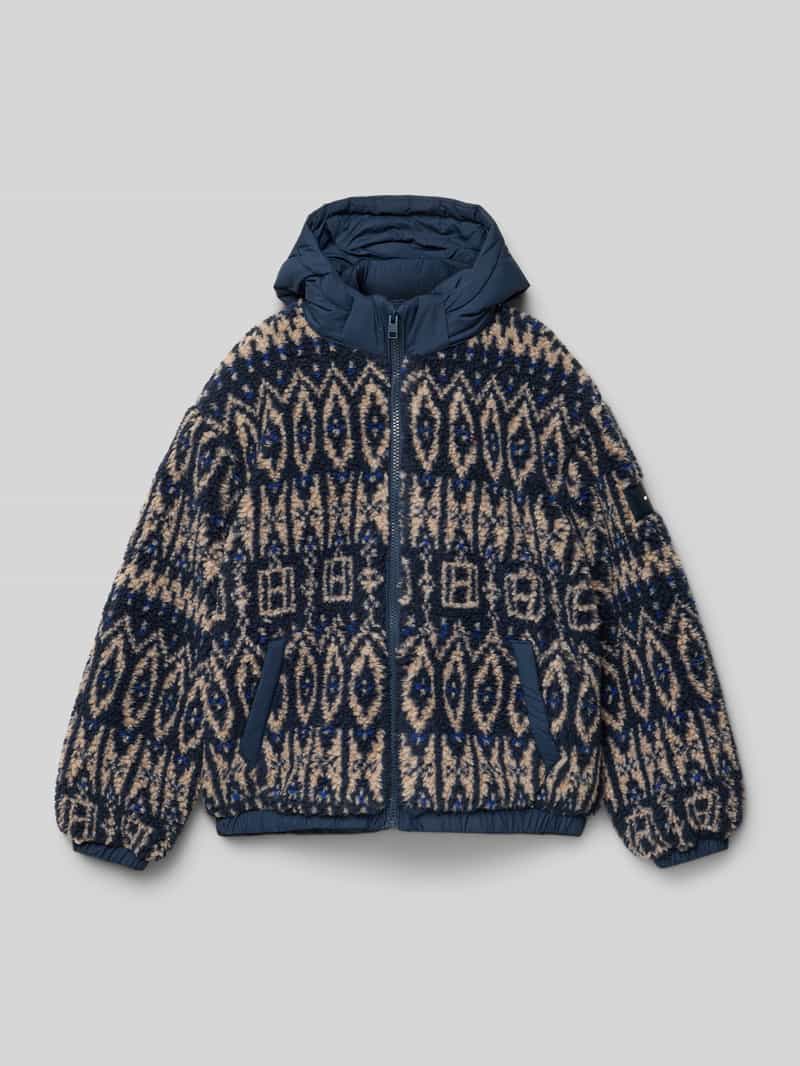 Tommy Hilfiger Teens Regular fit jack van teddybont met afneembare capuchon
