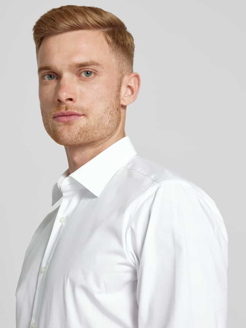 HUGO Slim fit zakelijk overhemd met kentkraag model 'Valerio'