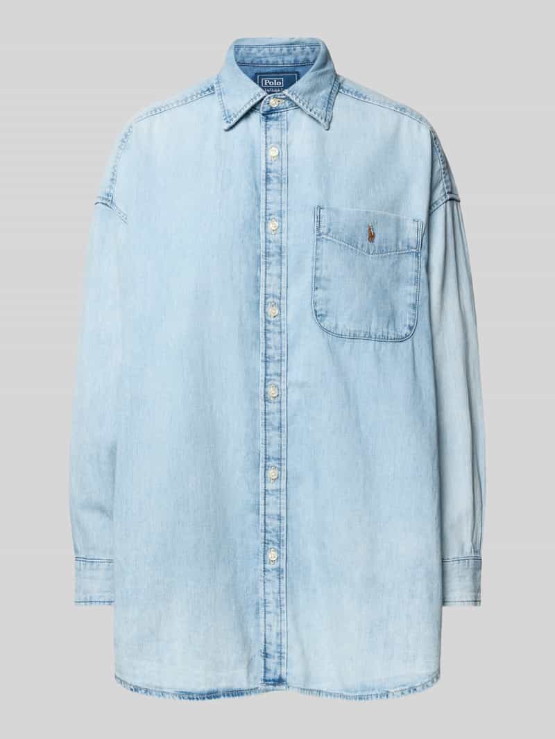 Polo Ralph Lauren Relaxed fit jeansblouse met borstzak