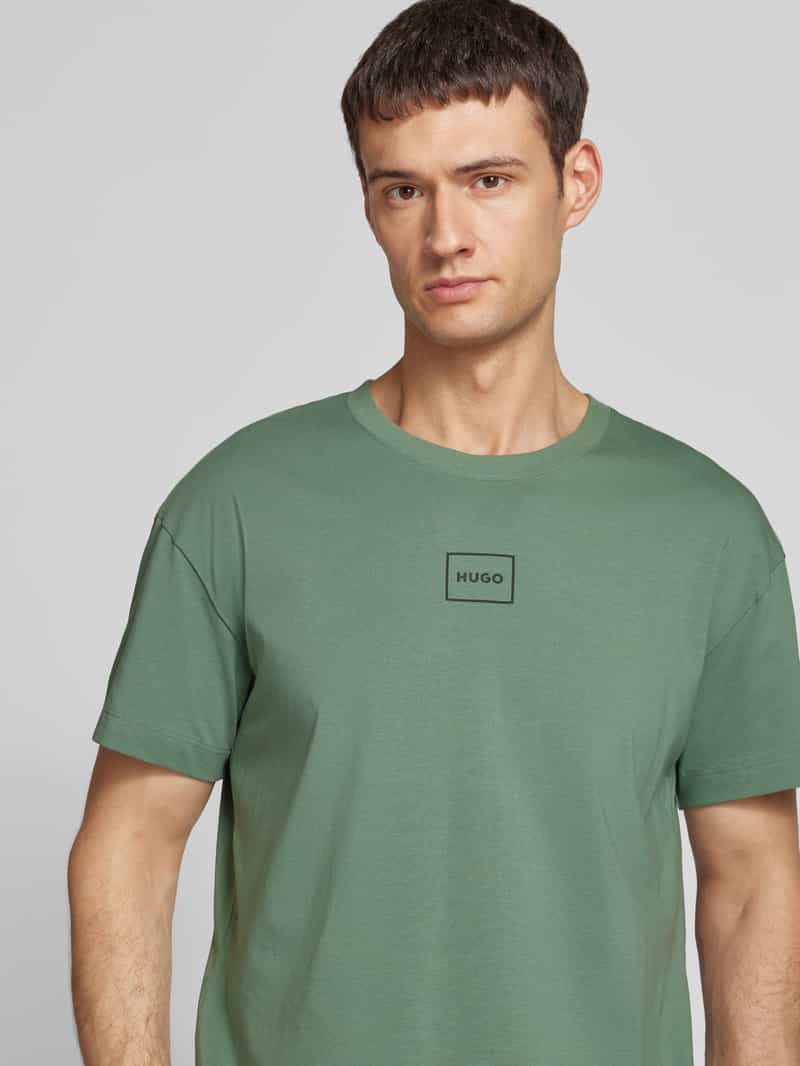 HUGO T-shirt met labelprint