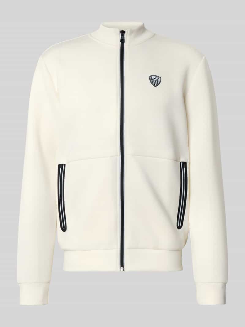 EA7 Emporio Armani Regular fit sweatjack met viscose model 'Train'