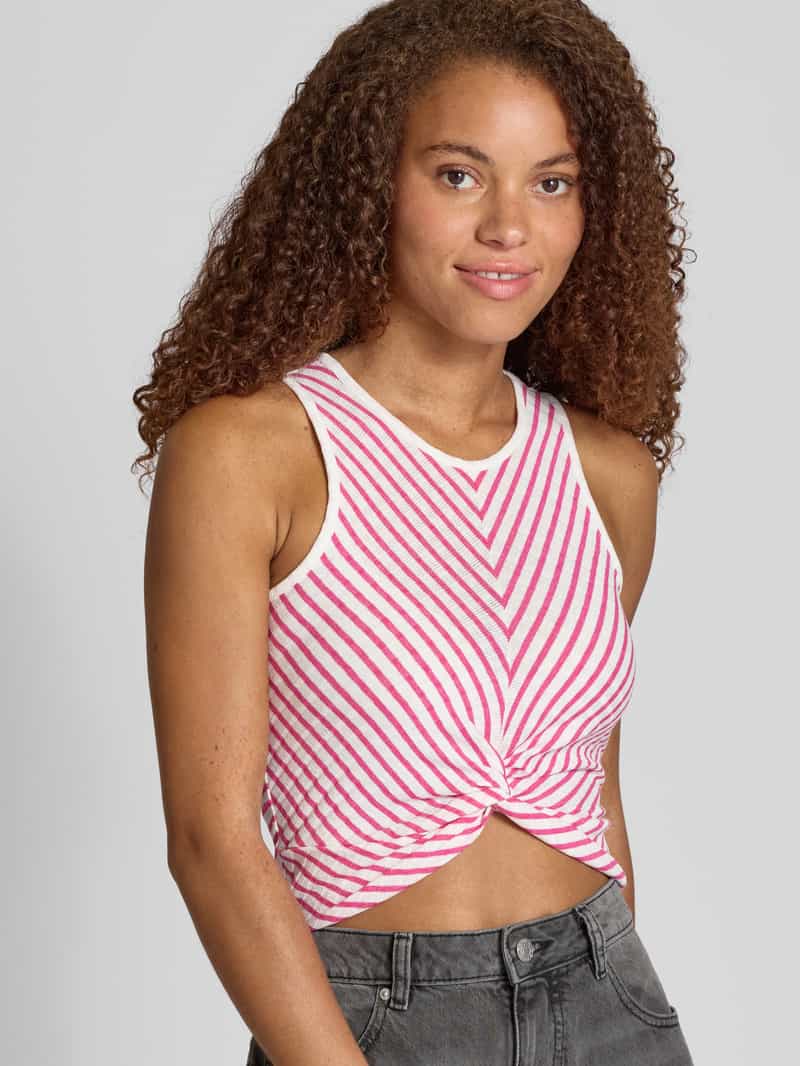 Only Slim fit tanktop met wikkellook model 'SANDY'