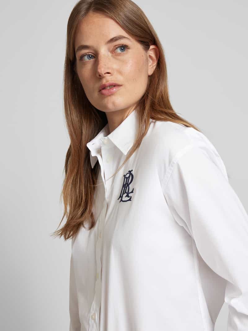 Lauren Ralph Lauren Overhemdblouse met labelstitching