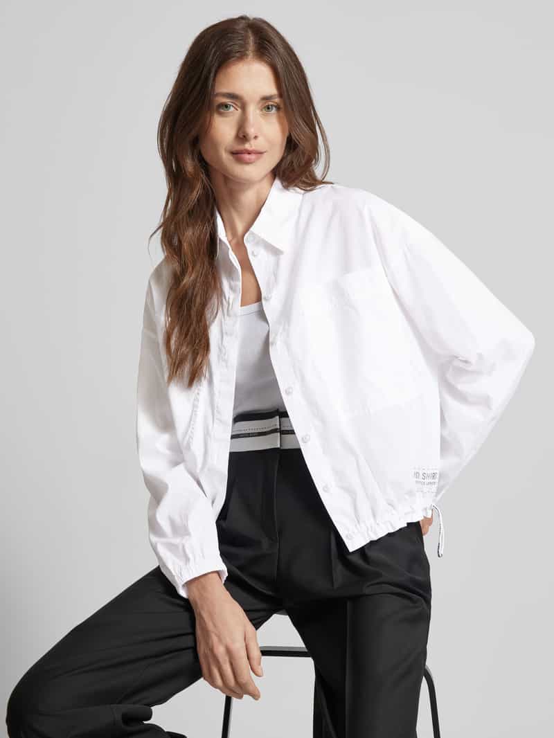 Marc Cain Overhemdblouse met tunnelkoord in de zoom