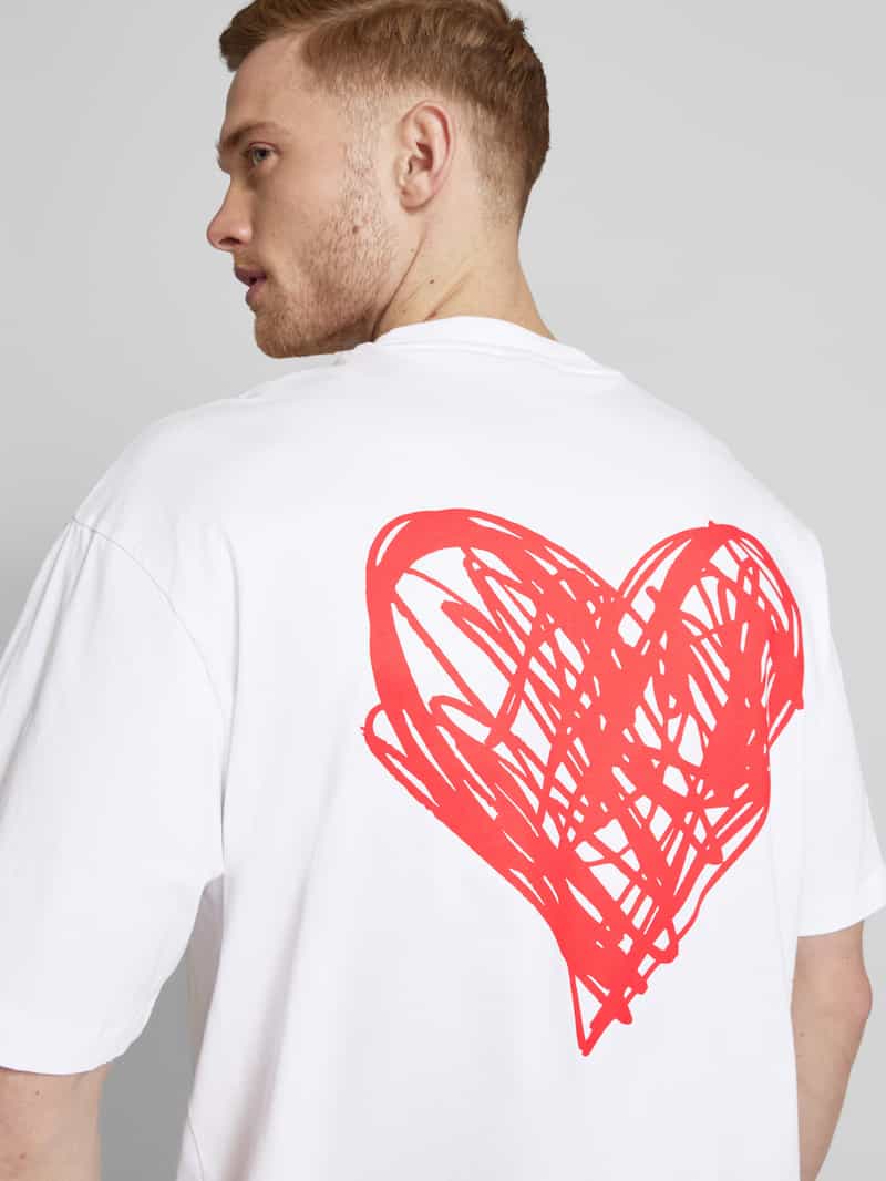 HUGO T-shirt met labelprint model 'Dewdam'