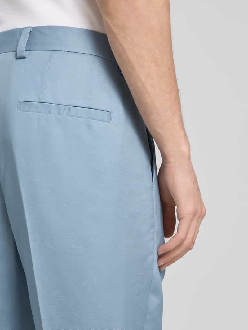HUGO Straight fit stoffen broek met scheerwol model 'Tano'