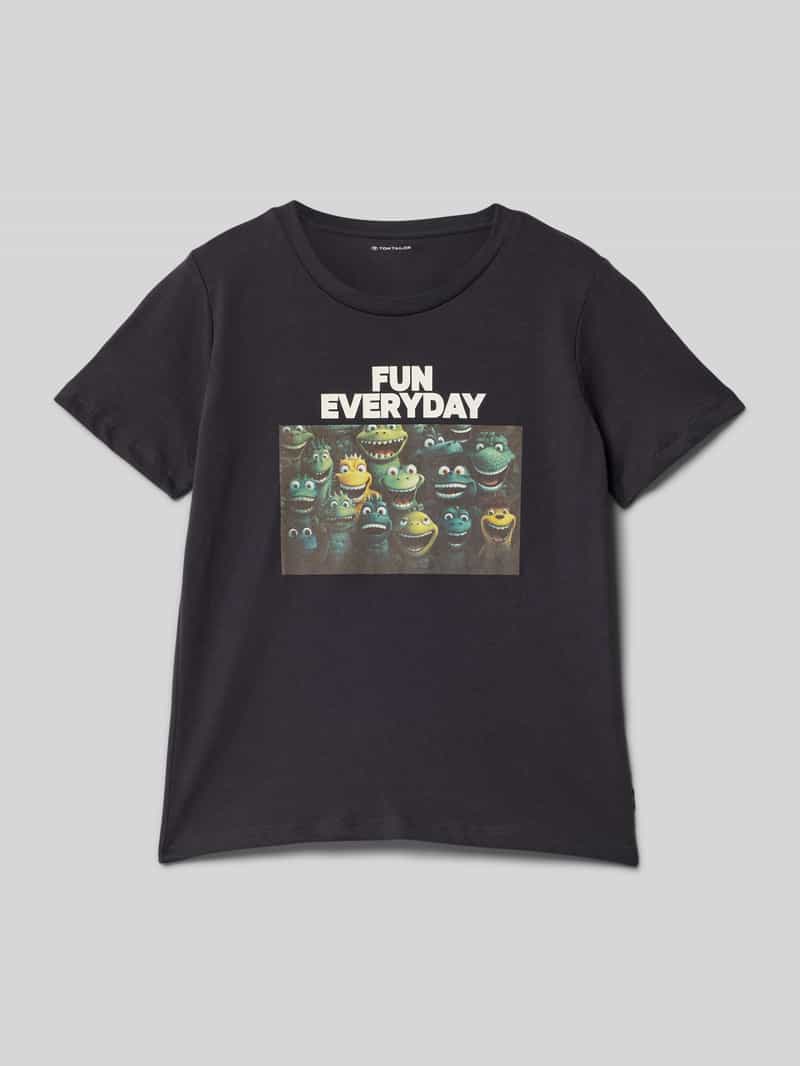Tom Tailor Regular fit T-shirt van puur katoen