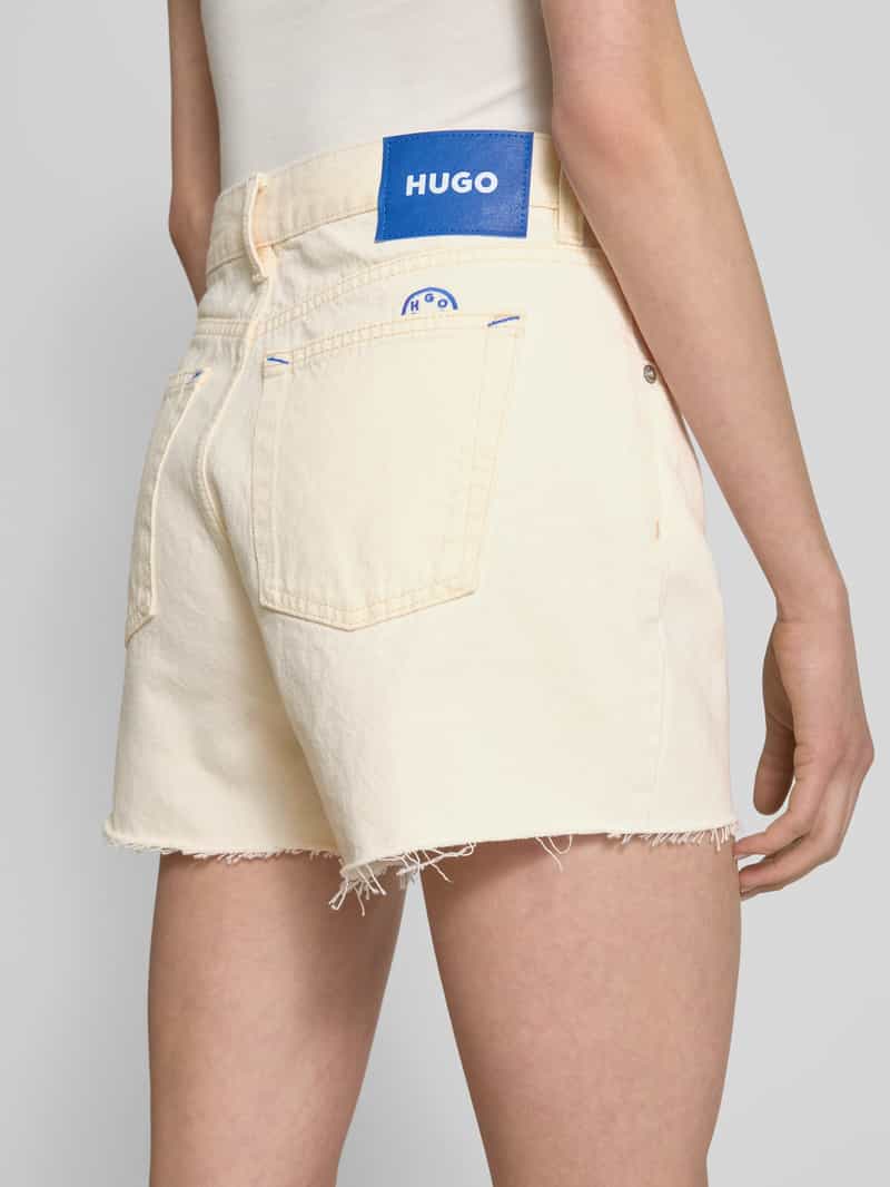 Hugo Blue Korte jeans met labeldetail model 'Gimusa'