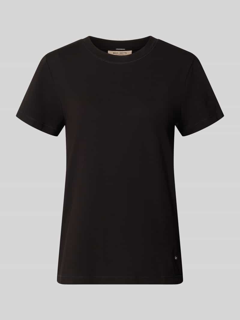 MOS MOSH Regular fit t-shirt met label-embleem model 'Dala'