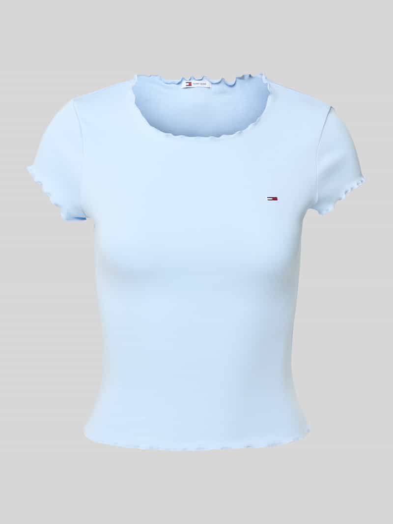 Tommy Jeans Slim fit T-shirt van een mix van katoen en elastaan